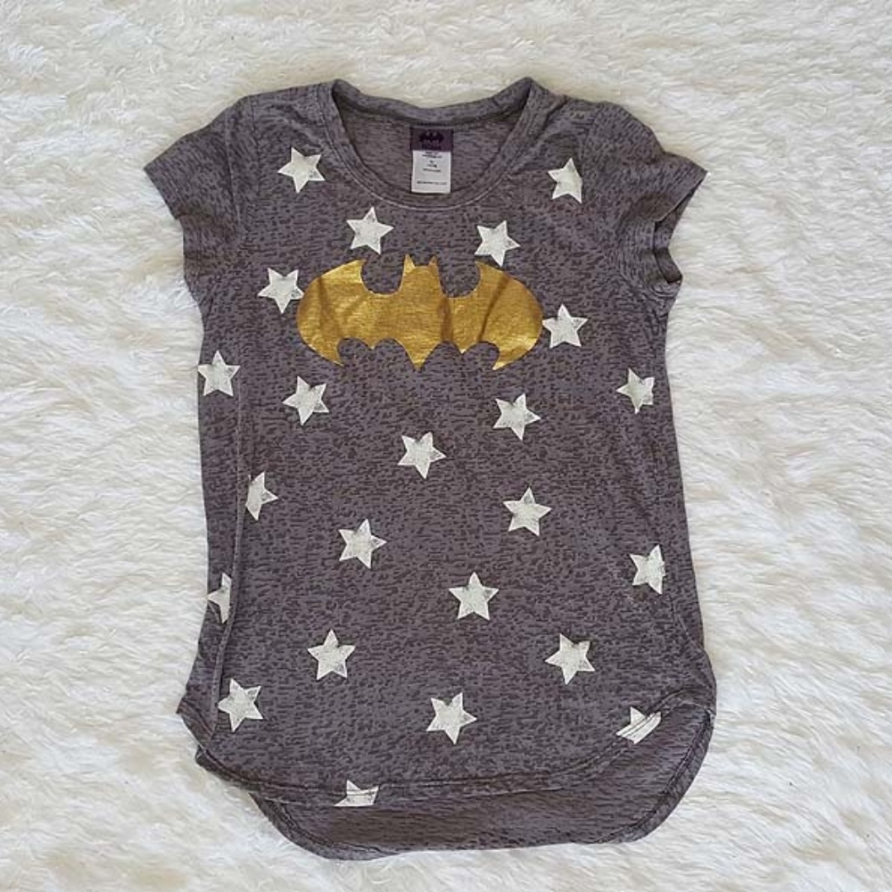 GIRLS BATMAN SUPER SOFT BURNOUT T SHIRT XL